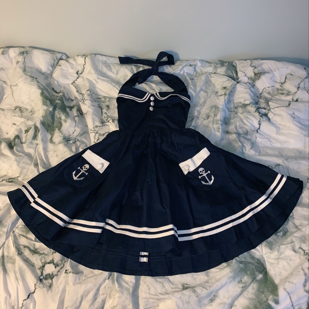 Halter neck sailor dress